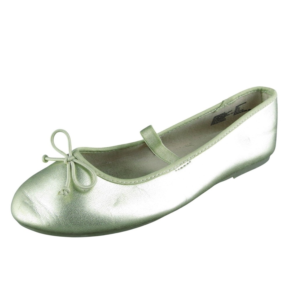 Wonder Nation Youth Girls Ballet Shoes Size 3 Medium Gold Synthetic Slip On